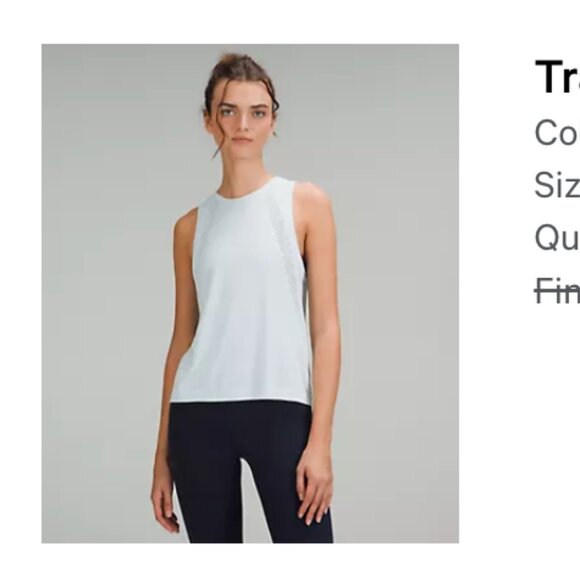 Lululemon Athletica Train to be Tank Top Size 4 Powder Blue - Picture 1 of 5